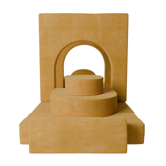 Kinderbank Kayo - Corduroy - Incl. Kussens - Geel - Afbeelding 5