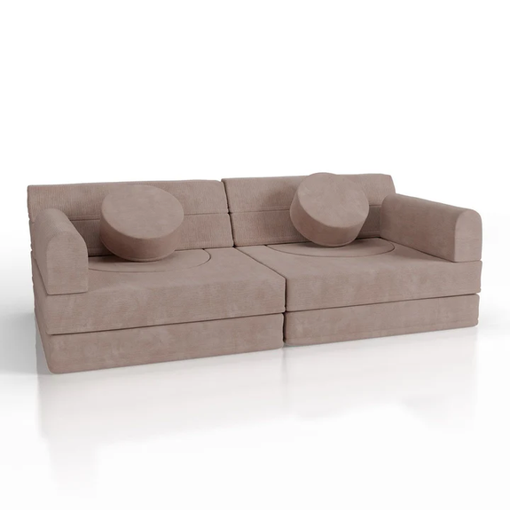 Kinderbank Kayo - Corduroy - Incl. Kussens - Rosa - Afbeelding 1