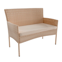 Tuinset / Loungeset Fort Myers - 4-delig - polyrotan - Crème / Zand