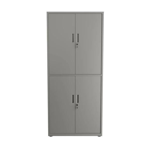 Metalen Archiefkast / Kantoorkast - Incl. slot en 2 sleutels - Lichtgrijs - Afbeelding 6