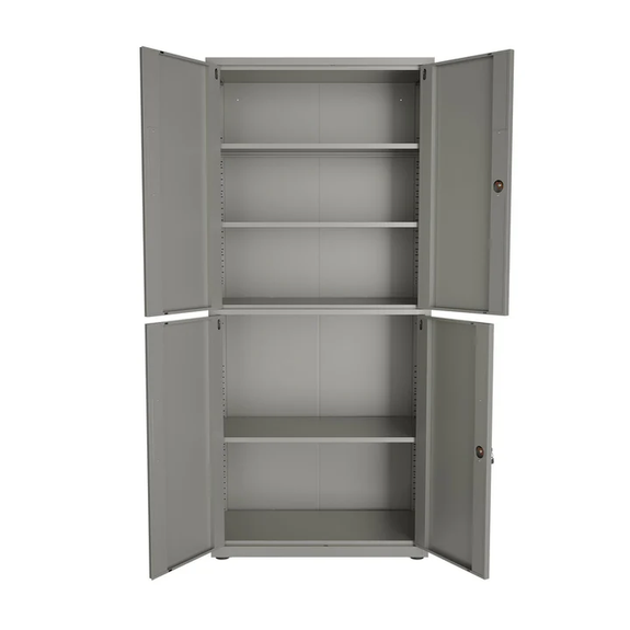 Metalen Archiefkast / Kantoorkast - Incl. slot en 2 sleutels - Lichtgrijs - Afbeelding 5