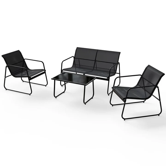 Tuinset / Tuinmeubelset / Loungeset Genua - 4-delig - Antraciet - Afbeelding 1