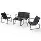 Tuinset / Tuinmeubelset / Loungeset Genua - 4-delig - Antraciet