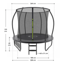 Trampoline / Buitentrampoline S - Incl. Veiligheidsnet en Randbescherming - Ø228 cm