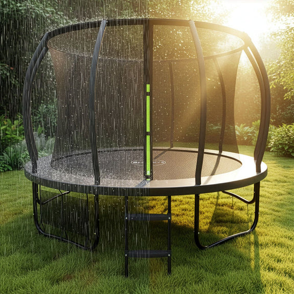 Trampoline / Buitentrampoline L - Incl. Veiligheidsnet en Randbescherming - Ø366 cm - Afbeelding 3
