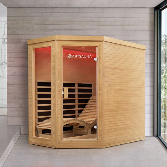 Infraroodcabine Kolding - 130x190x190 cm - Triplex Verwarmingssysteem - 2 personen - Afbeelding 2