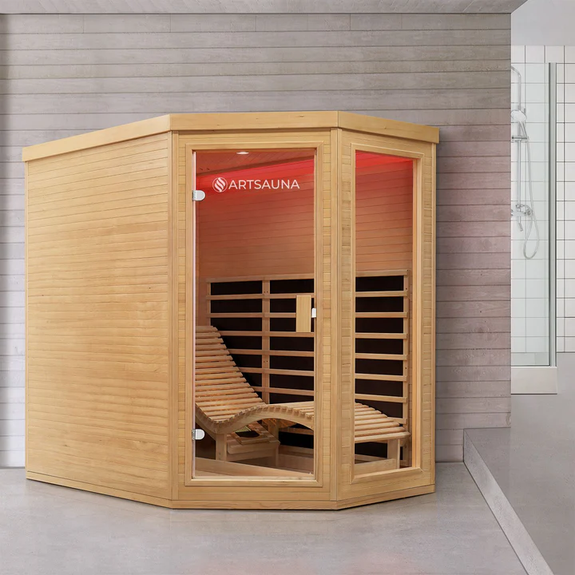 Infraroodcabine Esbjerg - 130x190x190cm - Triplex Verwarmingssysteem - 2 personen - Afbeelding 2
