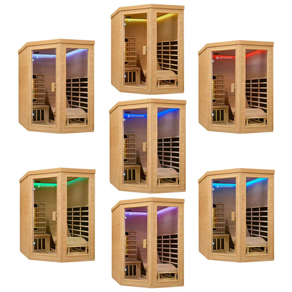Infraroodcabine Esbjerg - 130x190x190cm - Triplex Verwarmingssysteem - 2 personen - Afbeelding 12