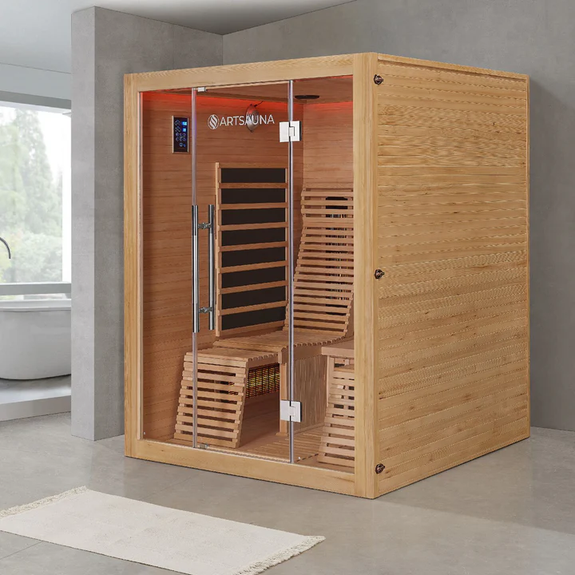 Infraroodcabine / Infraroodsauna Helsinki 150 - 2-3 Personen - 150x150x190 cm - Afbeelding 2