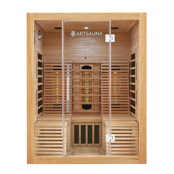 Infraroodcabine / Infraroodsauna Helsinki 150 - 2-3 Personen - 150x150x190 cm - Afbeelding 3