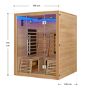 Infraroodcabine / Infraroodsauna Helsinki 150 - 2-3 Personen - 150x150x190 cm