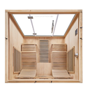 Infraroodcabine Helsinki - 150x150x190cm - Dubbele Technologie - 2 tot 3 personen - Zwart