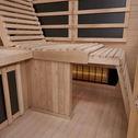 Infraroodcabine Aalborg - 120x120x190 cm - Dubbele Technologie - 2 personen
