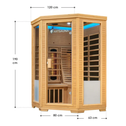 Infraroodcabine Aalborg - 120x120x190 cm - Dubbele Technologie - 2 personen