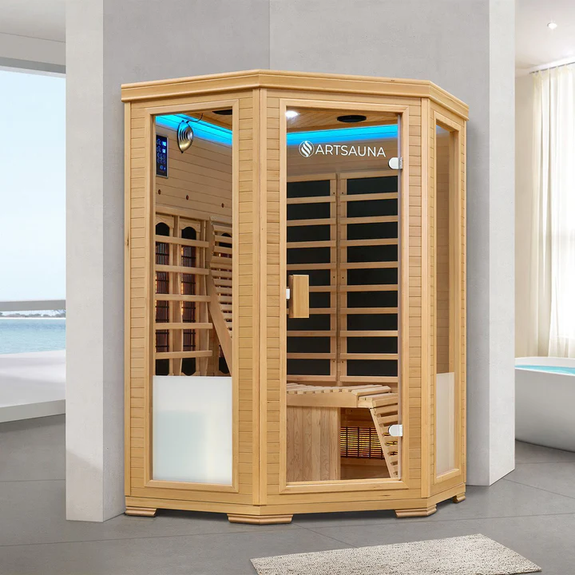 Infraroodcabine Aalborg - 120x120x190 cm - Dubbele Technologie - 2 personen - Afbeelding 2