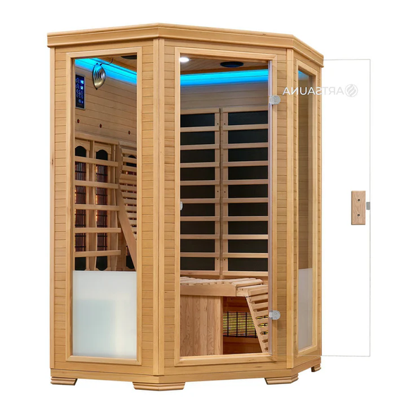 Infraroodcabine Aalborg - 120x120x190 cm - Dubbele Technologie - 2 personen - Afbeelding 17