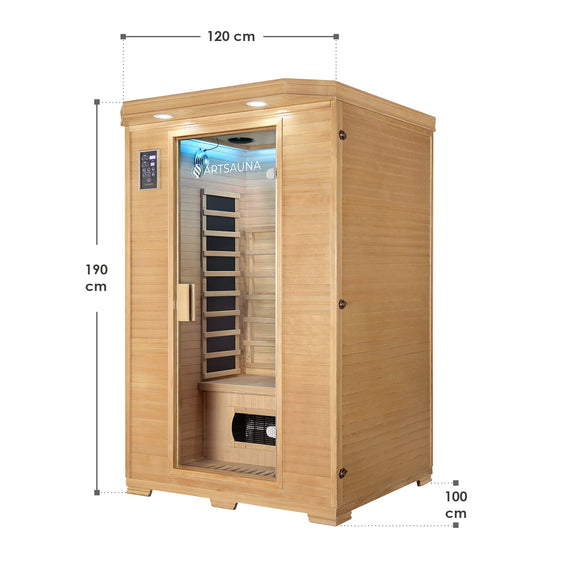 Infraroodcabine / warmtecabine Oslo met triplex verwarmingssysteem & hemlockspar - Afbeelding 14