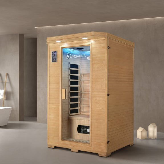 Infraroodcabine / warmtecabine Oslo met triplex verwarmingssysteem & hemlockspar - Afbeelding 4