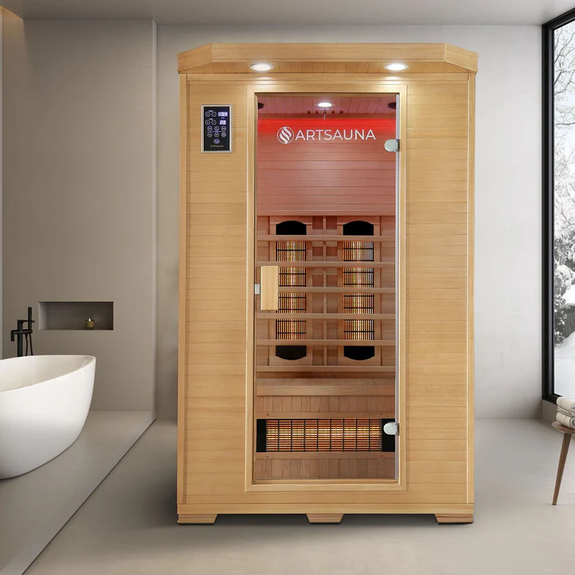 Infraroodcabine Oslo - 120x100x190 cm - Full-spectrumverwarming - 2 personen - Afbeelding 2
