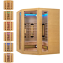 Infraroodcabine Nyborg E150V - 150x150x190 cm - Dubbele Technologie - 4 personen