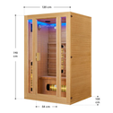 Infraroodcabine Nyborg S120V - 120x105x190cm - Dubbele technologie - 2 personen