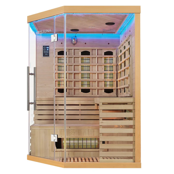 Infraroodcabine Kiruna - 150x150-200cm - Dubbele technologie - 3 personen - Afbeelding 4