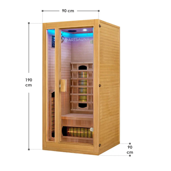 Infraroodcabine Nyborg S90V - 90x90x190 cm - Dubbele Technologie - 1 persoon - Afbeelding 21