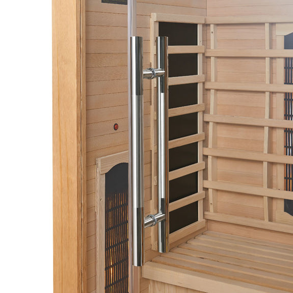 Infraroodcabine / Sauna Kiruna - 90x90x190 - Incl. LED & Bleutooth Radio - Afbeelding 19