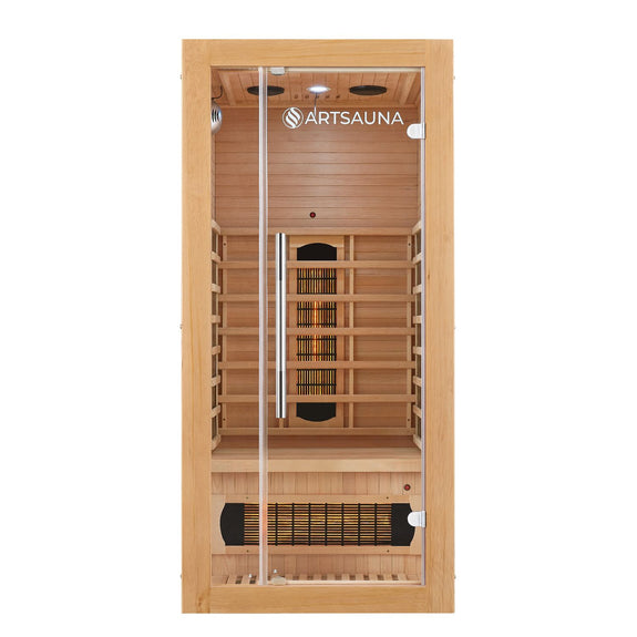 Infraroodcabine / Sauna Kiruna - 90x90x190 - Incl. LED & Bleutooth Radio - Afbeelding 7