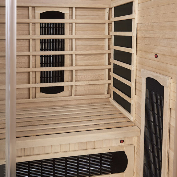 Infraroodcabine / Sauna Kiruna - 90x90x190 - Incl. LED & Bleutooth Radio - Afbeelding 10