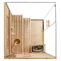 Traditionele Sauna Vantaa - 2-4 Personen - 150x140x190 cm