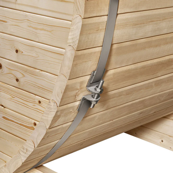 Barrelsauna Spitsbergen - Incl. saunakachel - Ø 190 cm - 3,6 - 8 kW - 2 tot 6 personen - 191x193x180 cm - Afbeelding 4