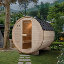 Barrelsauna Spitsbergen - Incl. saunakachel - Ø 190 cm - 3,6 - 8 kW - 2 tot 6 personen - 191x193x180 cm