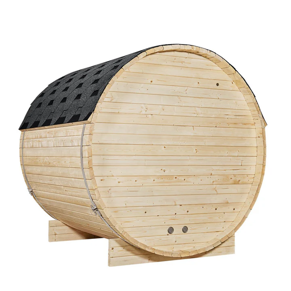 Barrelsauna Spitsbergen - Incl. saunakachel - Ø 190 cm - 3,6 - 8 kW - 2 tot 6 personen - 191x193x180 cm - Afbeelding 15