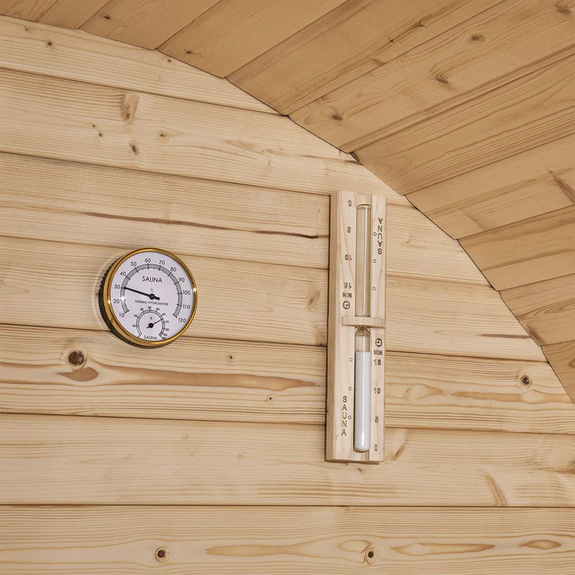 Barrelsauna Spitsbergen - Incl. saunakachel - Ø 190 cm - 3,6 - 8 kW - 2 tot 6 personen - Afbeelding 9