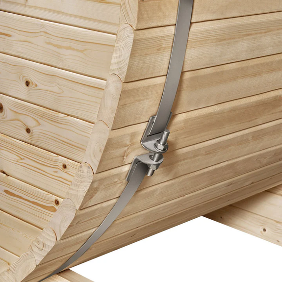 Barrelsauna Spitsbergen - Incl. saunakachel - Ø 190 cm - 3,6 - 8 kW - 2 tot 6 personen - Afbeelding 5