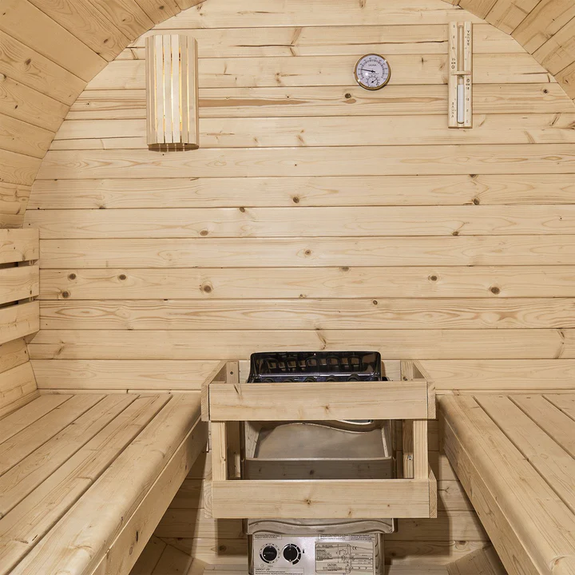 Barrelsauna Spitsbergen - Incl. saunakachel - Ø 190 cm - 3,6 - 8 kW - 2 tot 6 personen - Afbeelding 3