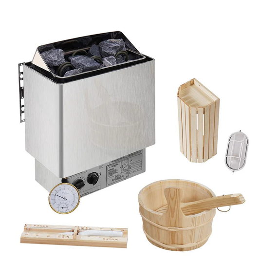 Barrelsauna Spitsbergen - Incl. saunakachel - Ø 190 cm - 3,6 - 8 kW - 2 tot 6 personen - Afbeelding 14