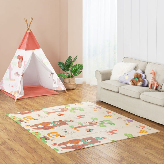 Kinder Speelmat / Speelkleed Jakob - 180 x 200 cm - Beige - Afbeelding 2