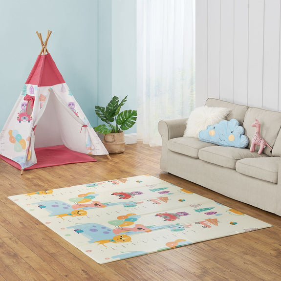 Kinder Speelmat / Speelkleed Lina - 180 x 200 cm - Wit - Afbeelding 2