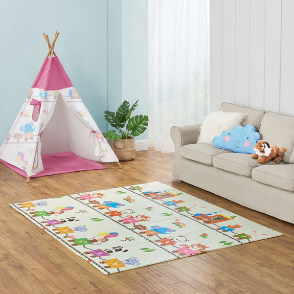 Kinder Speelmat / Speelkleed Toni - 180 x 200 cm - Groen - Afbeelding 2