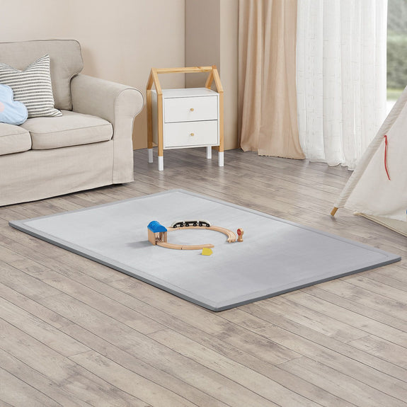 Fluweelzacht Speelkleed / Kinderkleed Maila - 180 x 120 cm - Grijs - Afbeelding 2
