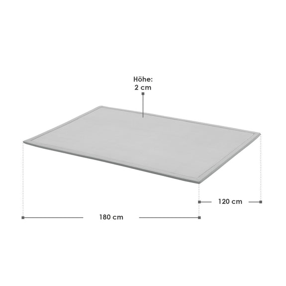 Fluweelzacht Speelkleed / Kinderkleed Maila - 180 x 120 cm - Grijs - Afbeelding 9