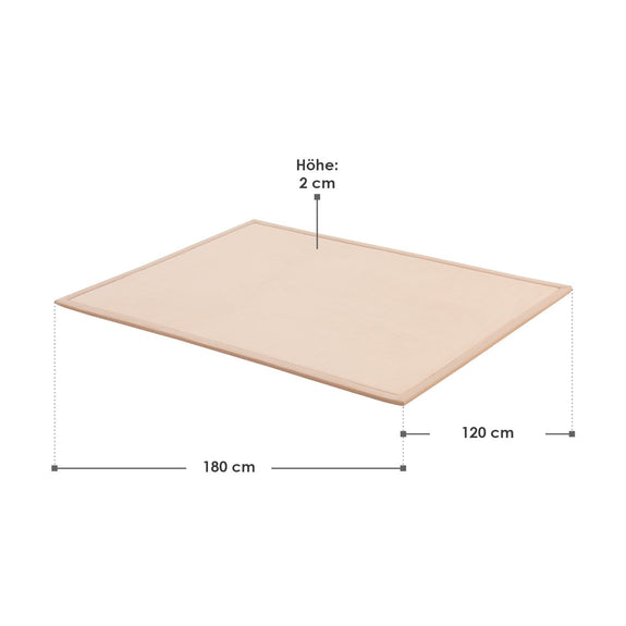 Fluweelzacht Speelkleed / Kinderkleed Maila - 180 x 120 cm - Beige - Afbeelding 9