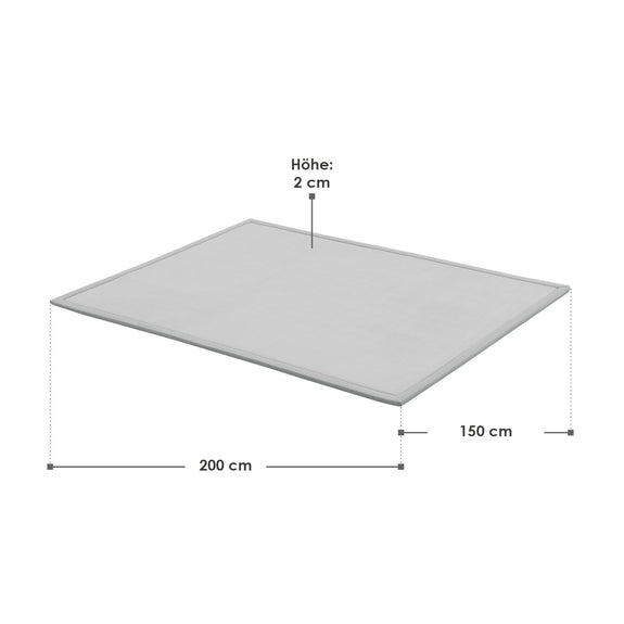 Fluweelzacht Speelkleed / Kinderkleed Maila - 200 x 150 cm - Grijs - Afbeelding 9