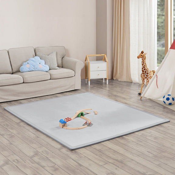 Fluweelzacht Speelkleed / Kinderkleed Maila - 220 x 180 cm - Grijs - Afbeelding 2