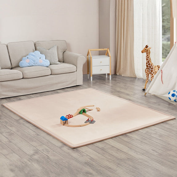 Fluweelzacht Speelkleed / Kinderkleed Maila - 220 x 180 cm - Beige - Afbeelding 2