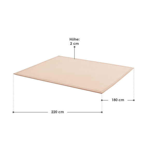 Fluweelzacht Speelkleed / Kinderkleed Maila - 220 x 180 cm - Beige - Afbeelding 9