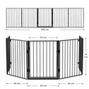 Metalen kachelscherm / openhaard hek - 300 cm - Incl. Poort
