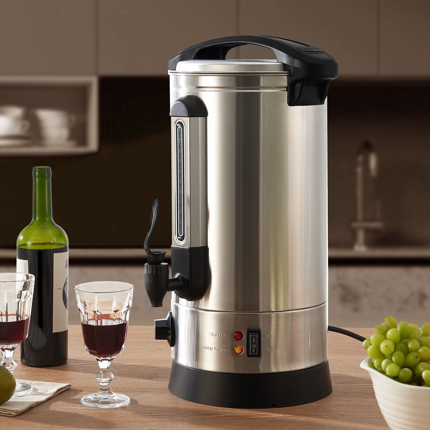 RVS Glühweinkoker / Glühweinketel Teramo - 10 Liter - 1500 Watt